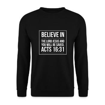 Jésus Jésus Jésus chrétien chrétien chrétien chrétien - Sweat-shirt Unisexe - noir - Devant - Alina (178cm) & Michal (187cm)