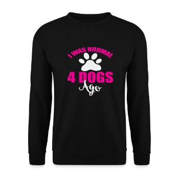 I was normal 4 dogs ago - Sweat-shirt Unisexe - noir - Devant - Alina (178cm) & Michal (187cm)
