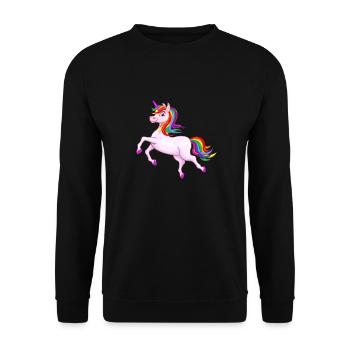 unicorn - Unisex Pullover - Schwarz - Vorne - Alina (178cm) & Michal (187cm)