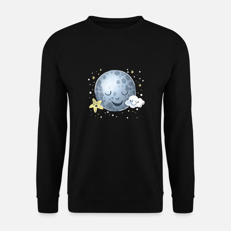 Der Mond und die Sterne - Unisex Pullover - Schwarz