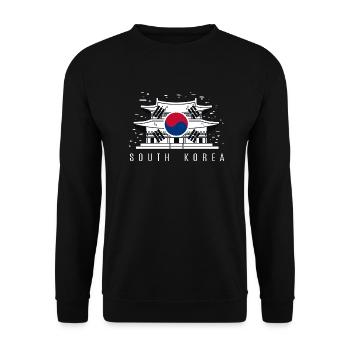 Maillot patriotique avec drapeau de Corée du Sud pour - Sweat-shirt Unisexe - noir - Devant - Alina (178cm) & Michal (187cm)