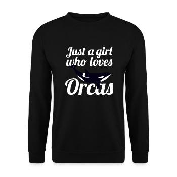 Orque fille baleine dauphine cadeau de baleine - Sweat-shirt Unisexe - noir - Devant - Alina (178cm) & Michal (187cm)