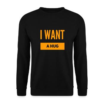 lass uns kuscheln - Unisex Pullover - Schwarz - Vorne - Alina (178cm) & Michal (187cm)