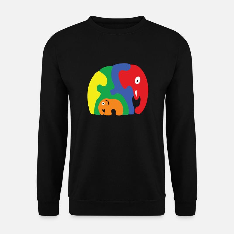 Autismus Elefant - Unisex Pullover - Schwarz