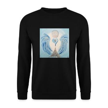 Gel de coeur de lâcher-prise - Sweat-shirt Unisexe - noir - Devant - Alina (178cm) & Michal (187cm)