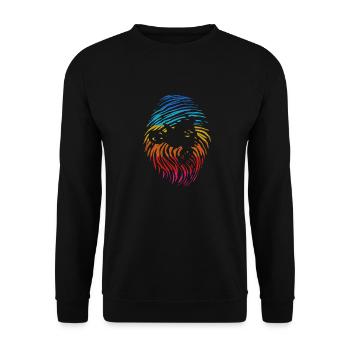 Motocross humor motorcycle funny fingerprint - Unisex Sweatshirt - black - Front - Alina (178cm) & Michal (187cm)