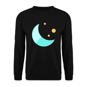 moon - Unisex Sweatshirt - black - Front - Alina (178cm) & Michal (187cm)