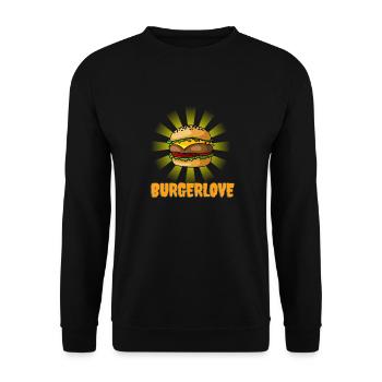 Burger love - Sweat-shirt Unisexe - noir - Devant - Alina (178cm) & Michal (187cm)