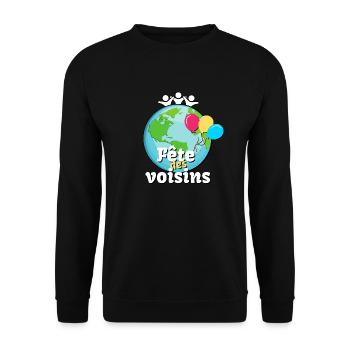 Fete Des Voisins Rencontrer Vos Voisins - Sweat-shirt Unisexe - noir - Devant - Alina (178cm) & Michal (187cm)