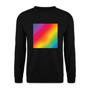 Süße Regenbogen-Druck - Regenbogen-Liebhaber-Geschenk - Unisex Pullover - Schwarz - Vorne - Alina (178cm) & Michal (187cm)