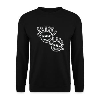 little monsters - Unisex Pullover - Schwarz - Vorne - Alina (178cm) & Michal (187cm)