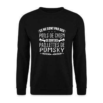 Pomsky Cadeau Propriétaire de Chiens - Sweat-shirt Unisexe - noir - Devant - Alina (178cm) & Michal (187cm)