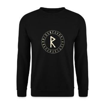 Raido Rune - Unisex Pullover - Schwarz - Vorne - Alina (178cm) & Michal (187cm)