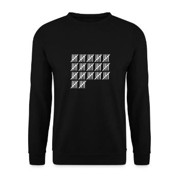 85 Birthday Bar List - 85 years old - Unisex Sweatshirt - black - Front - Alina (178cm) & Michal (187cm)
