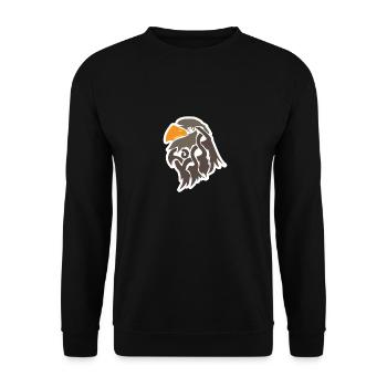 Keltische Symbole Hawk Celtic Knots Geschenkidee - Unisex Pullover - Schwarz - Vorne - Alina (178cm) & Michal (187cm)
