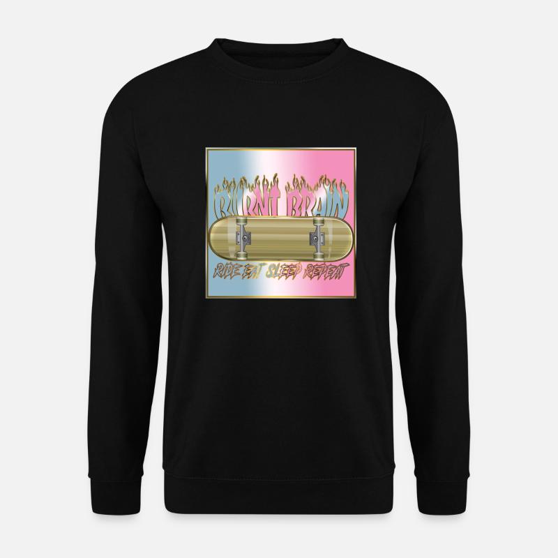 Burnt Brain SKATEBOARD - Unisex Pullover - Schwarz