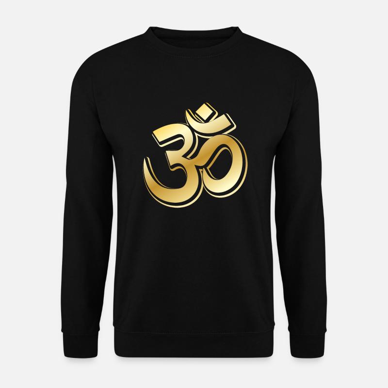 Golden OM Symbol by The Manzanita´s - Unisex Pullover - Schwarz
