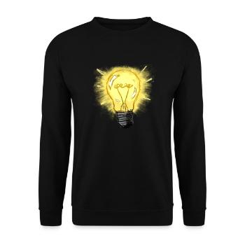 Luminous lamp - Unisex Sweatshirt - black - Front - Alina (178cm) & Michal (187cm)