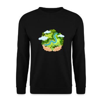 Save the planet Earth Day - Sweat-shirt Unisexe - noir - Devant - Alina (178cm) & Michal (187cm)