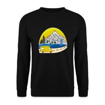 van life - Sweat-shirt Unisexe - noir - Devant - Alina (178cm) & Michal (187cm)