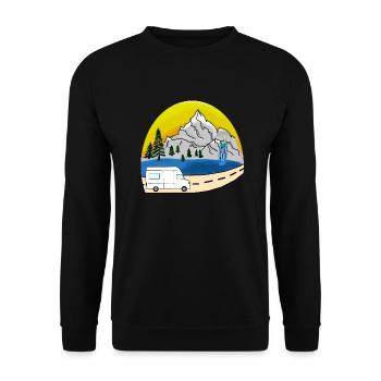 VAN LIFEVAN LIFE VANLIFER NOMADS - Unisex Sweatshirt - black - Front - Alina (178cm) & Michal (187cm)