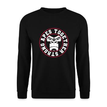 LES SINGES SONT FORTS ENSEMBLE - Unisex Sweatshirt - black - Front - Alina (178cm) & Michal (187cm)