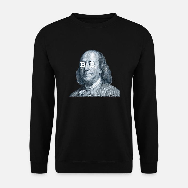 Benjamin Franklin Bitcoin - Unisex Sweatshirt - black