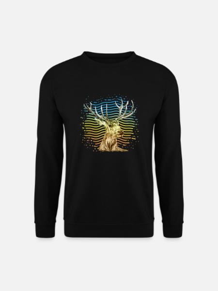 Hirsch - Unisex Pullover - Schwarz