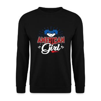 AMERICAN GIRL - Sweat-shirt Unisexe - noir - Devant - Alina (178cm) & Michal (187cm)