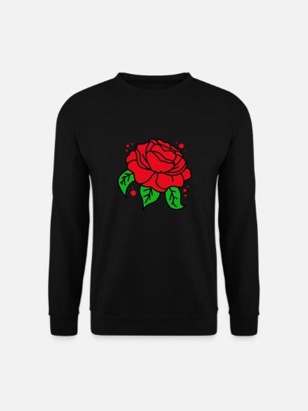 Red Rose - Unisex Sweatshirt - black