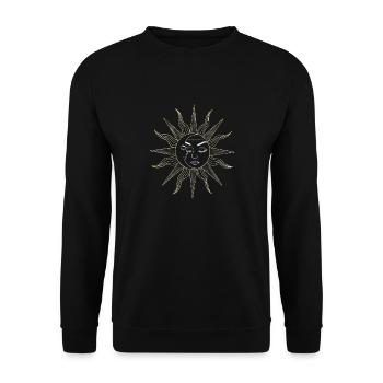 Soleil et lune avec le visage cadeau - Sweat-shirt Unisexe - noir - Devant - Alina (178cm) & Michal (187cm)