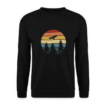 Free as an eagle in nature - Unisex Sweatshirt - black - Front - Alina (178cm) & Michal (187cm)