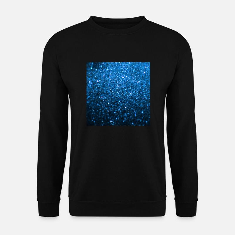 Funkelnder blauer Glitter - Unisex Pullover - Schwarz