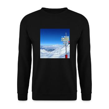 Itinéraire des Alpes - Sweat-shirt Unisexe - noir - Devant - Alina (178cm) & Michal (187cm)
