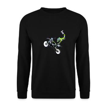 motocross - Sweat-shirt Unisexe - noir - Devant - Alina (178cm) & Michal (187cm)