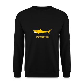 ROUQUIN (Haie, Rot, Orange) - Unisex Pullover - Schwarz - Vorne - Alina (178cm) & Michal (187cm)