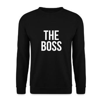 The boss - Unisex Sweatshirt - black - Front - Alina (178cm) & Michal (187cm)