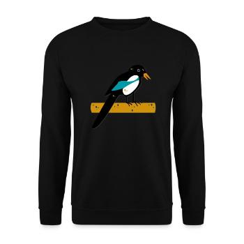 Elster - Unisex Pullover - Schwarz - Vorne - Alina (178cm) & Michal (187cm)