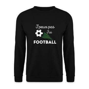 J peux pas j ai football - Sweat-shirt Unisexe - noir - Devant - Alina (178cm) & Michal (187cm)