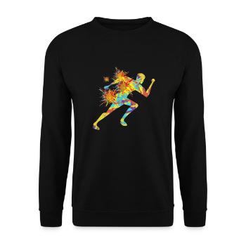 Splash Runner Jogger Marathon Demi-Marathon Gift - Sweat-shirt Unisexe - noir - Devant - Alina (178cm) & Michal (187cm)