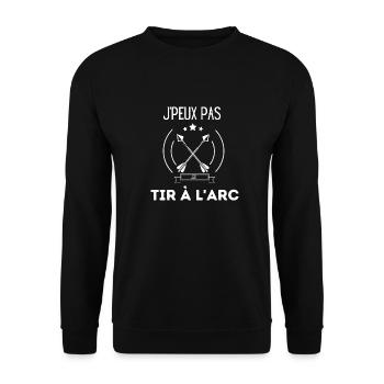 Je peux pas j ai tir à l arc - Sweat-shirt Unisexe - noir - Devant - Alina (178cm) & Michal (187cm)