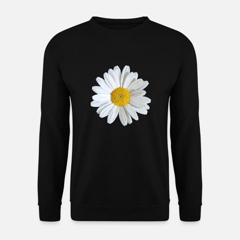 White daisies bloom - Unisex Sweatshirt - black