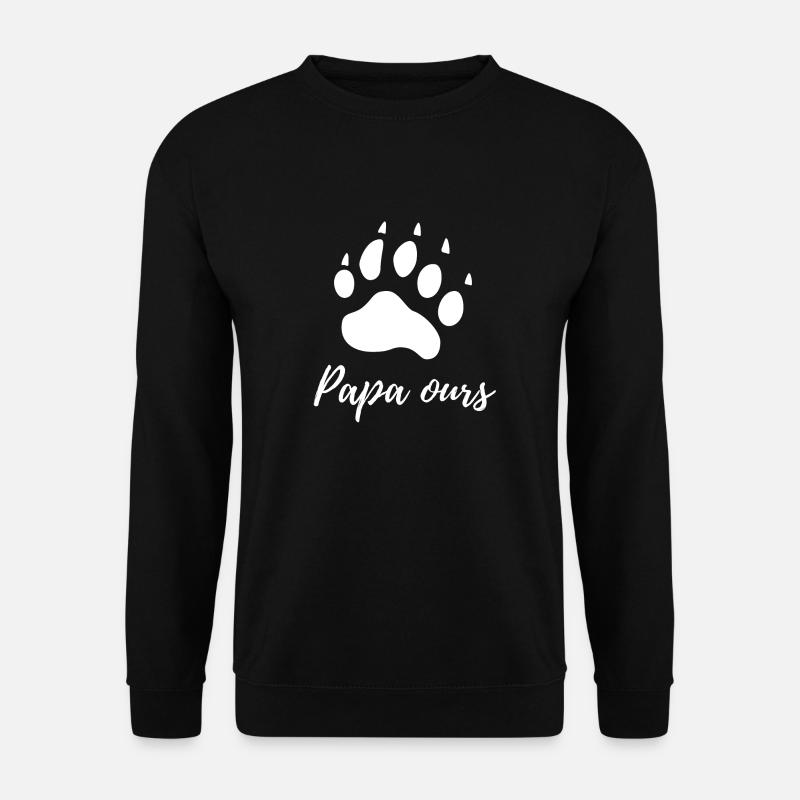 Papa Bär (weiß) - Unisex Pullover - Schwarz