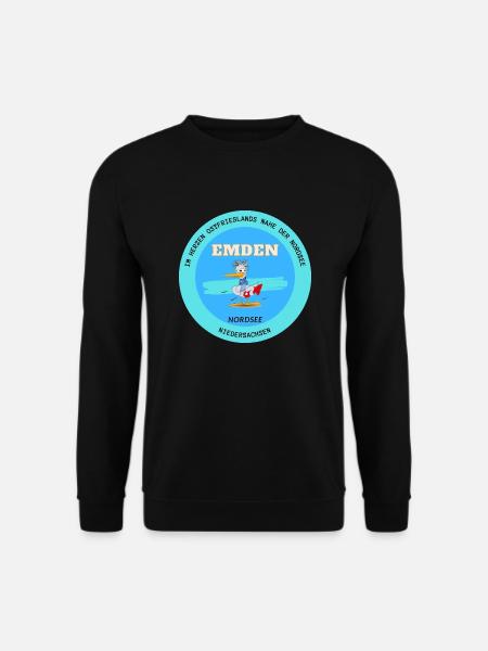 Emden im Herzen Ostfrieslands - Unisex Pullover - Schwarz
