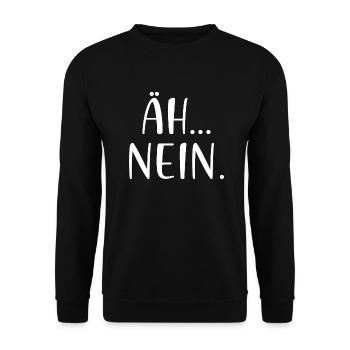 Äh Nein - Unisex Pullover - Schwarz - Vorne - Alina (178cm) & Michal (187cm)