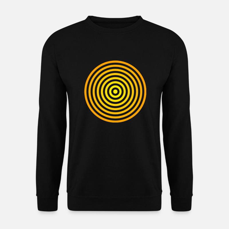 Abstrakt Kreis Orange und Gelb - Unisex Pullover - Schwarz
