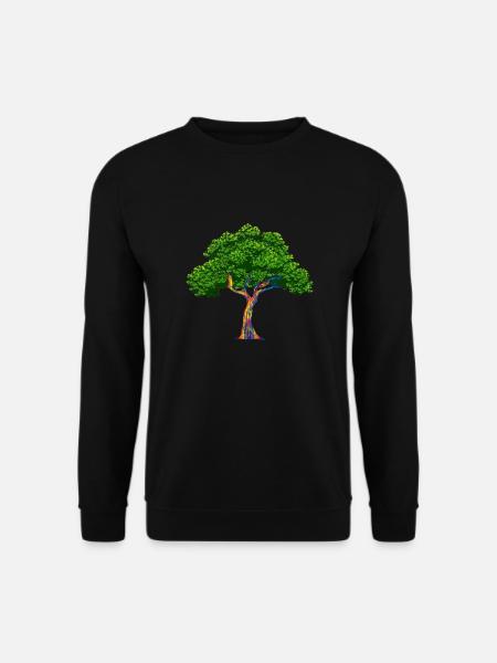 Rainbow Tree Regenbogen-Eukalyptusbaum Geschenk - Unisex Pullover - Schwarz