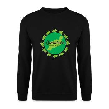 Lanzarote Canary Islands avec des tortues - Sweat-shirt Unisexe - noir - Devant - Alina (178cm) & Michal (187cm)