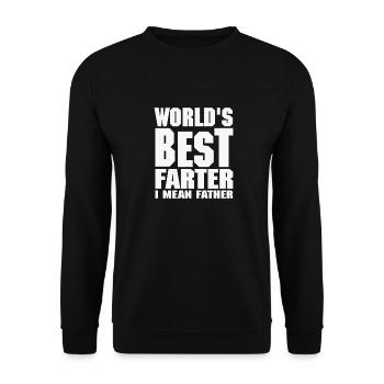 world best farter - Unisex Sweatshirt - black - Front - Alina (178cm) & Michal (187cm)