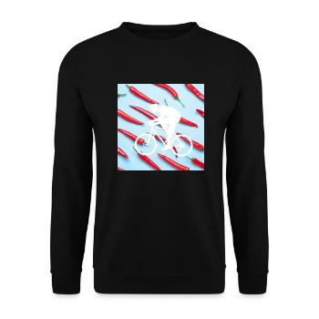 sharp circle - Unisex Sweatshirt - black - Front - Alina (178cm) & Michal (187cm)